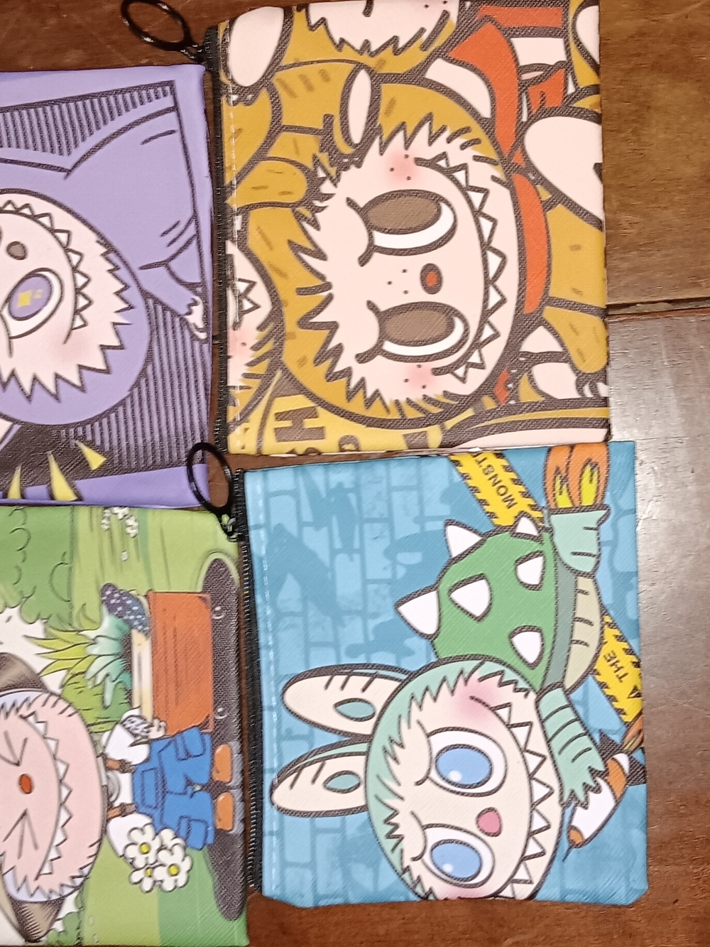 Kids Cartoon Character Zip Pouch - Blue & Multi